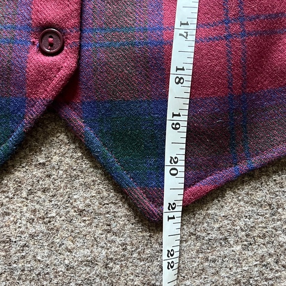 Ben Nevis British Pure New Wool Plaid Vest V Neck Button Up Women’s US 14 / Med - Picture 5 of 8